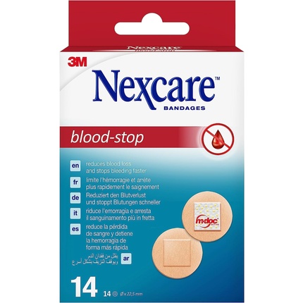 Nexcare Blood-Stop Spots Эффективные пластыри для остановки крови, 22 мм, 14 шт. 50 шт пластыри для остановки кровотечения водостойкие