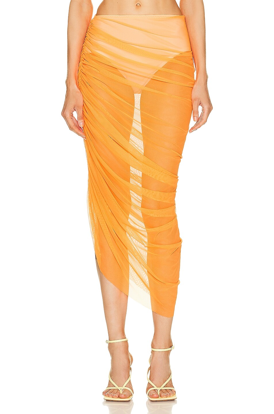 

Юбка Norma Kamali Diana Long, цвет Neon Orange