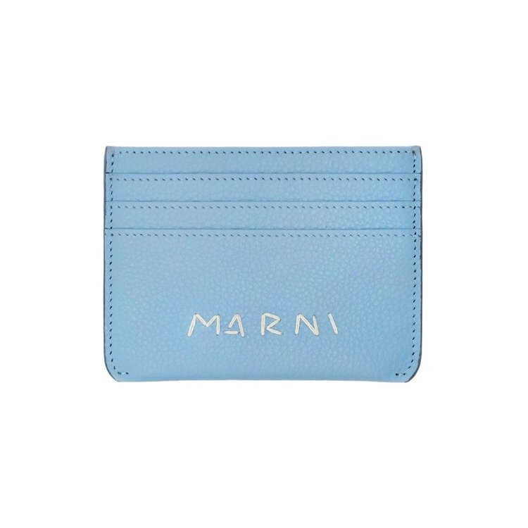 

Картхолдер Marni Logo Detail Card Case, светло-синий