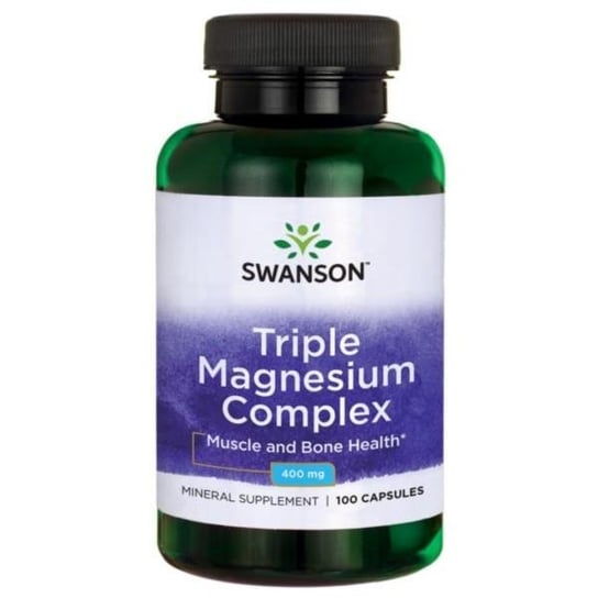 Swanson, Тройной комплекс магния, 100 капсул swanson super stress b комплекс с витамином c 100 капсул