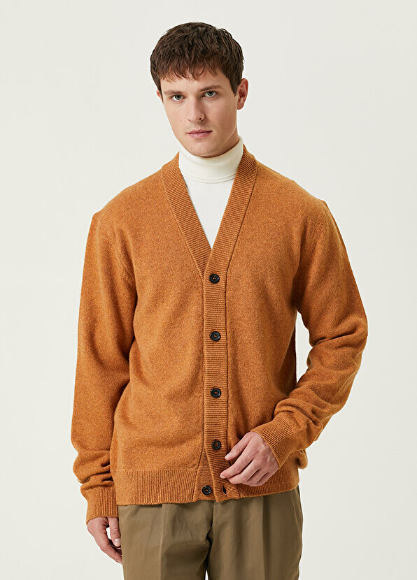 

Горчичный трикотажный кардиган с v-образным вырезом PS by Paul Smith, Желтый