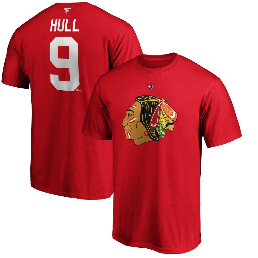 

Футболка с именем и номером Fanatics Branded Chicago Blackhawks, красный