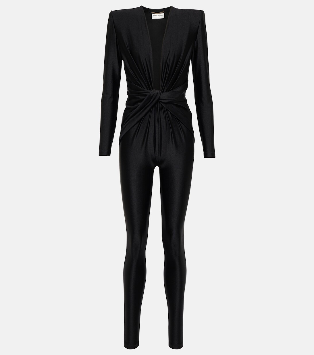 

Комбинезон с перекрученными деталями SAINT LAURENT, черный