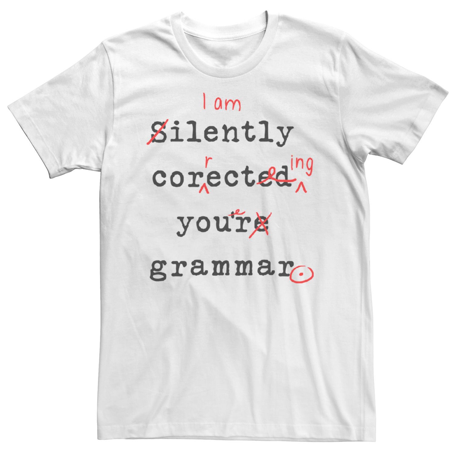 Мужская футболка «Тихо исправь свою грамматику» Licensed Character исправь судьбу свою
