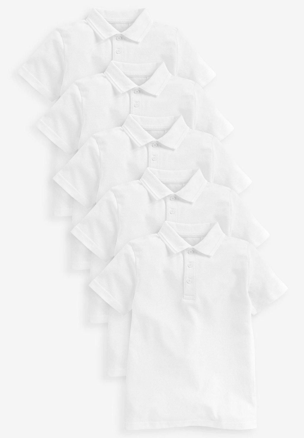 цена Рубашка-поло 5 PACK Next, цвет white