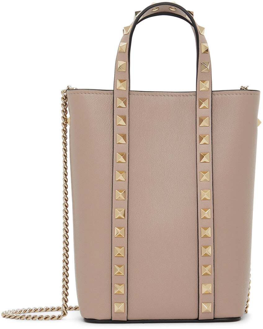 

Маленькая сумка-тоут Taupe Rockstud Valentino Garavani