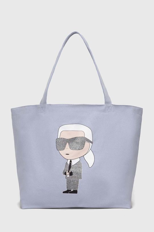 Хлопковая сумочка Karl Lagerfeld, синий