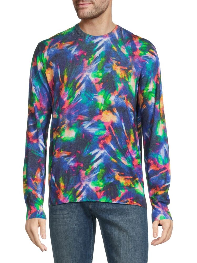 

Свитер из смесового льна с абстрактным узором Swell Robert Graham, цвет Blue Multi