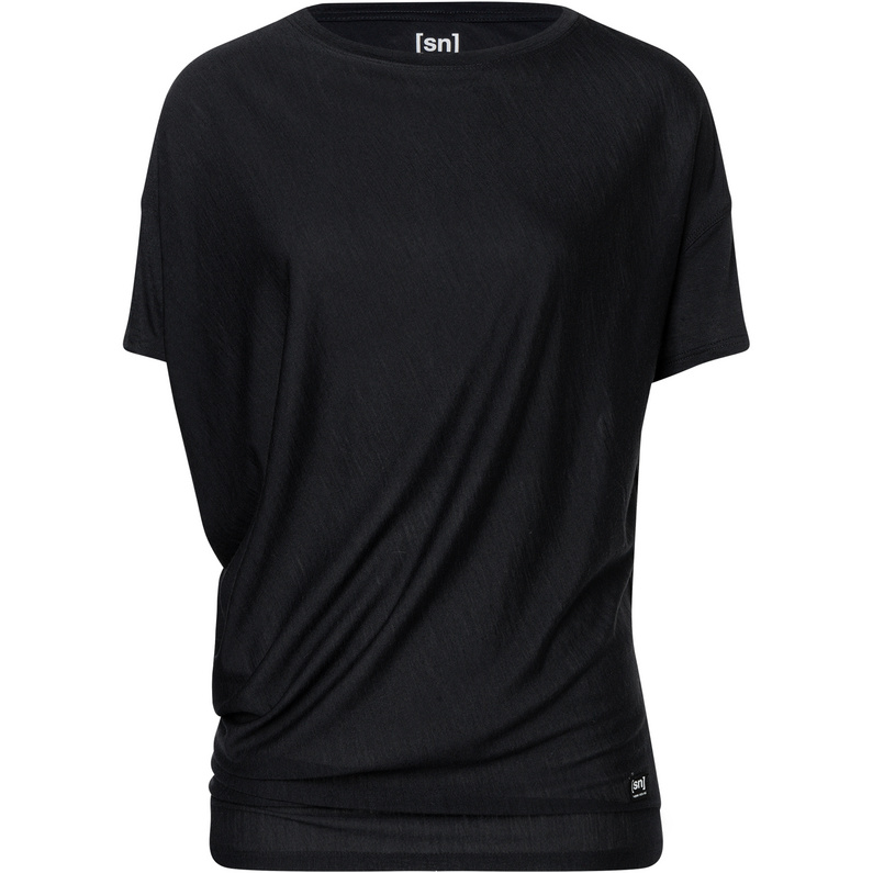 Женская свободная футболка для йоги Super.Natural, черный