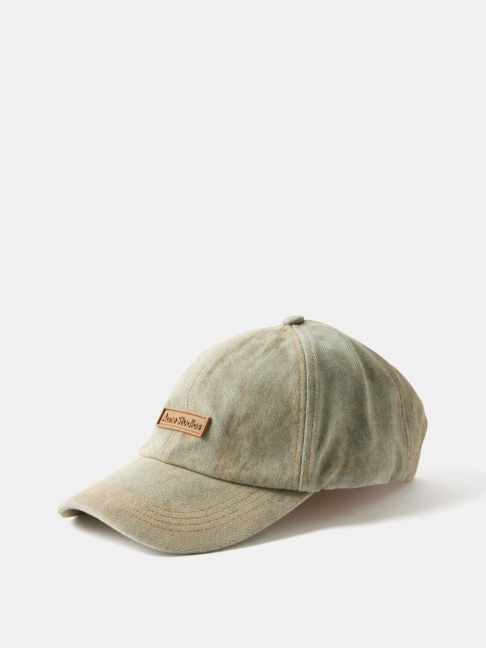 

Хлопковая бейсболка carily с нашивкой-логотипом Acne Studios, зеленый