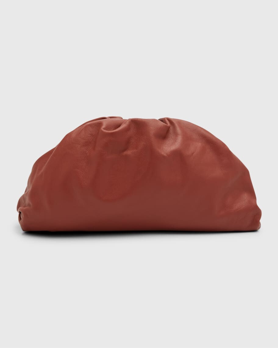 

Сумка Pouch из телячьей кожи цвета сливочного масла Bottega Veneta
