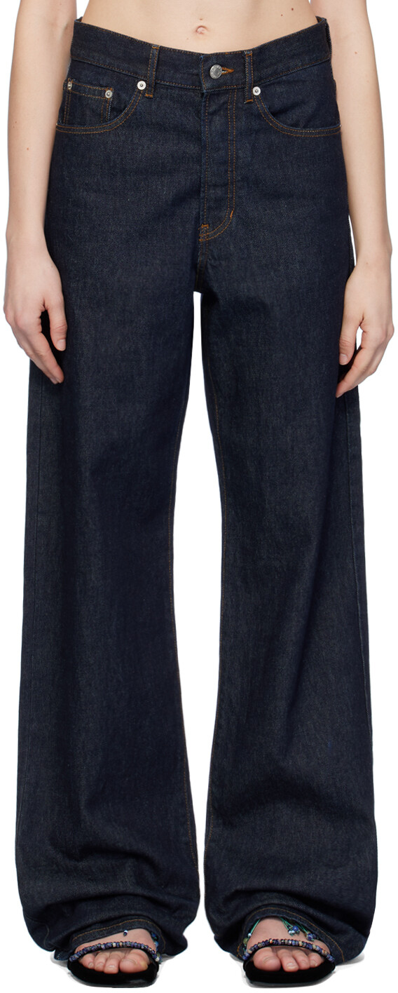

Джинсы цвета индиго с пятью карманами Dries Van Noten, цвет Indigo