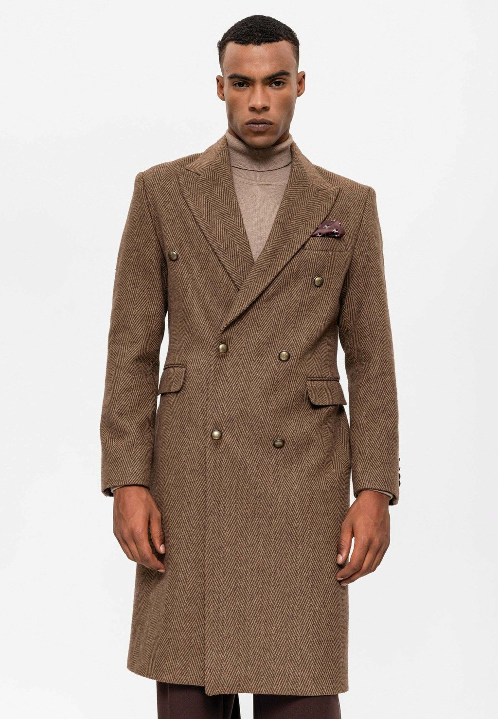 Классическое пальто Herringbone Antioch, коричневый классическое пальто herringbone antioch коричневый