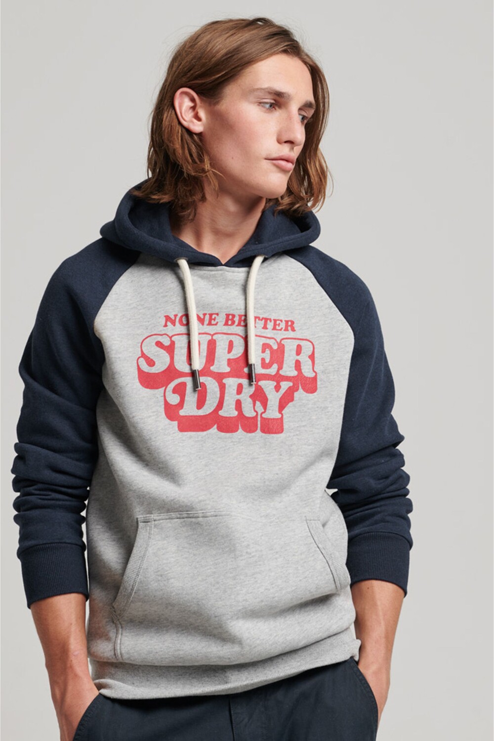 

Толстовка Cooper Classic с регланами Superdry, серый
