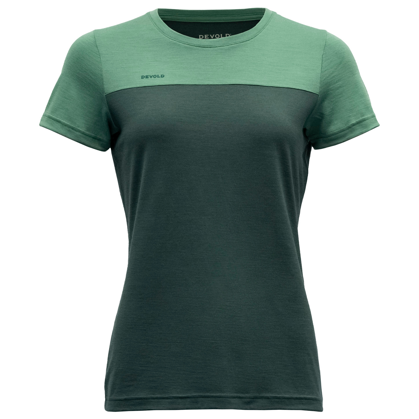 Рубашка из мериноса Devold Women's Norang Tee, цвет Grass/Woods