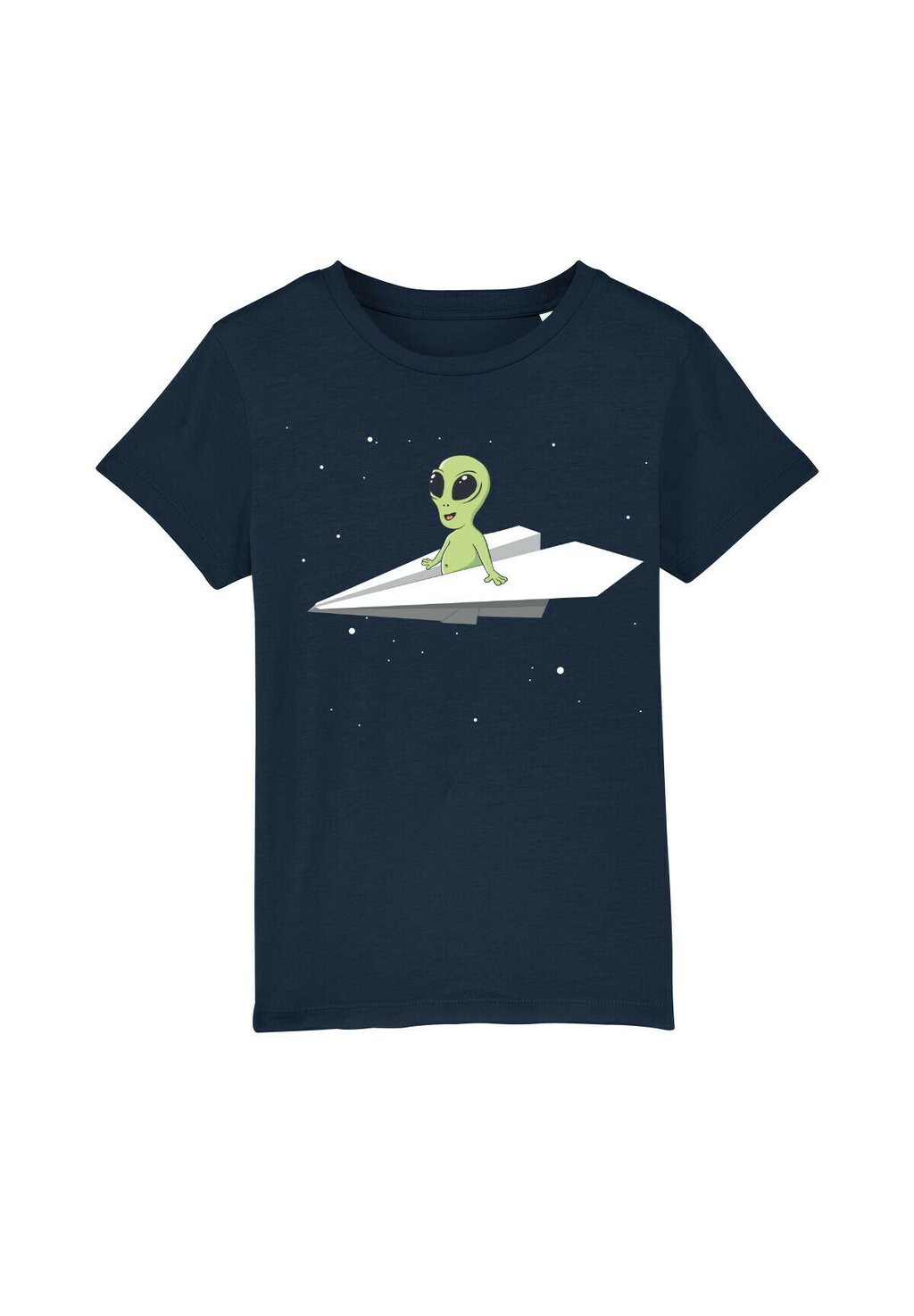 

Футболка с принтом ALIEN ON A PAPER PLANE Watapparel, цвет french navy