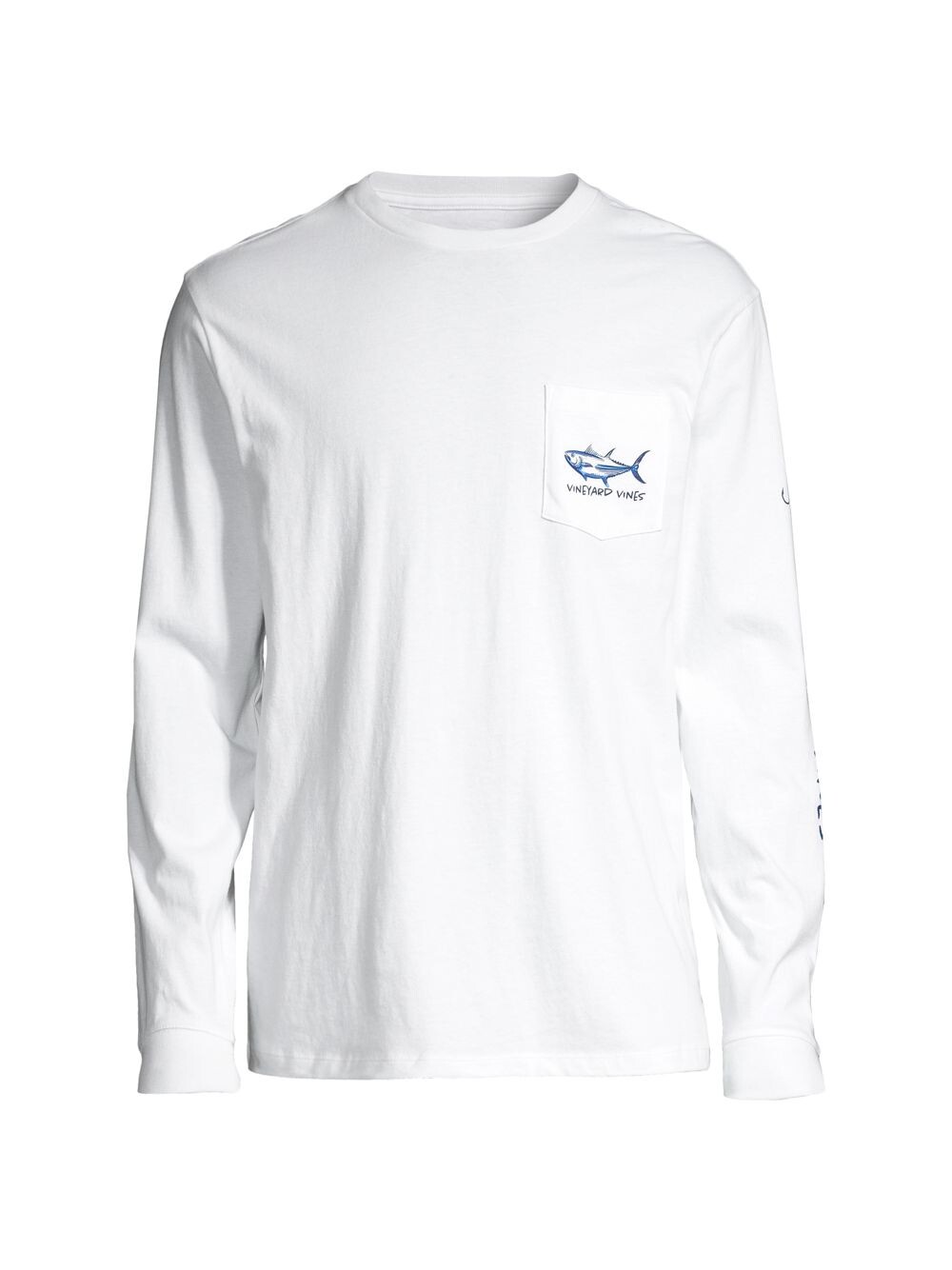 

Футболка USA Tuna & Lures с длинными рукавами и карманами Vineyard Vines, белый