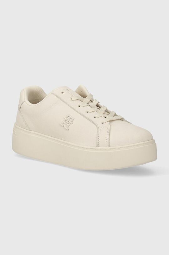 Кроссовки PLATFORM COURT SNEAKER NUBUCK Tommy Hilfiger, бежевый кроссовки platform court sneaker nubuck tommy hilfiger бежевый