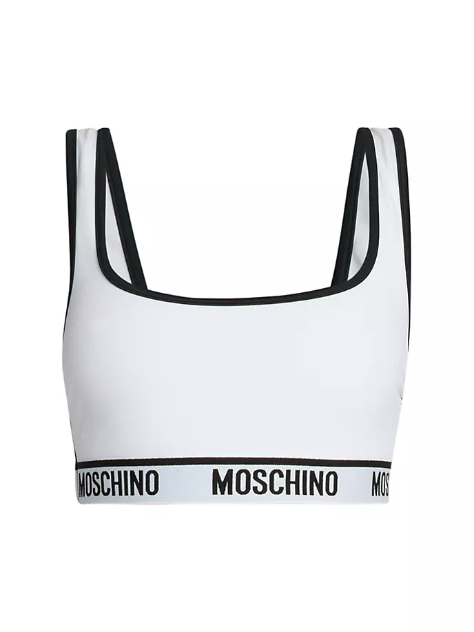 

Бюстгальтер из эластичного джерси с круглым вырезом Moschino, цвет fantasy print white
