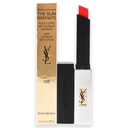 

Yves Saint Laurent Rouge Pur Couture The Slim Sheer Matte Lipstick 103 Orange Women Lipstick 0,07 унции