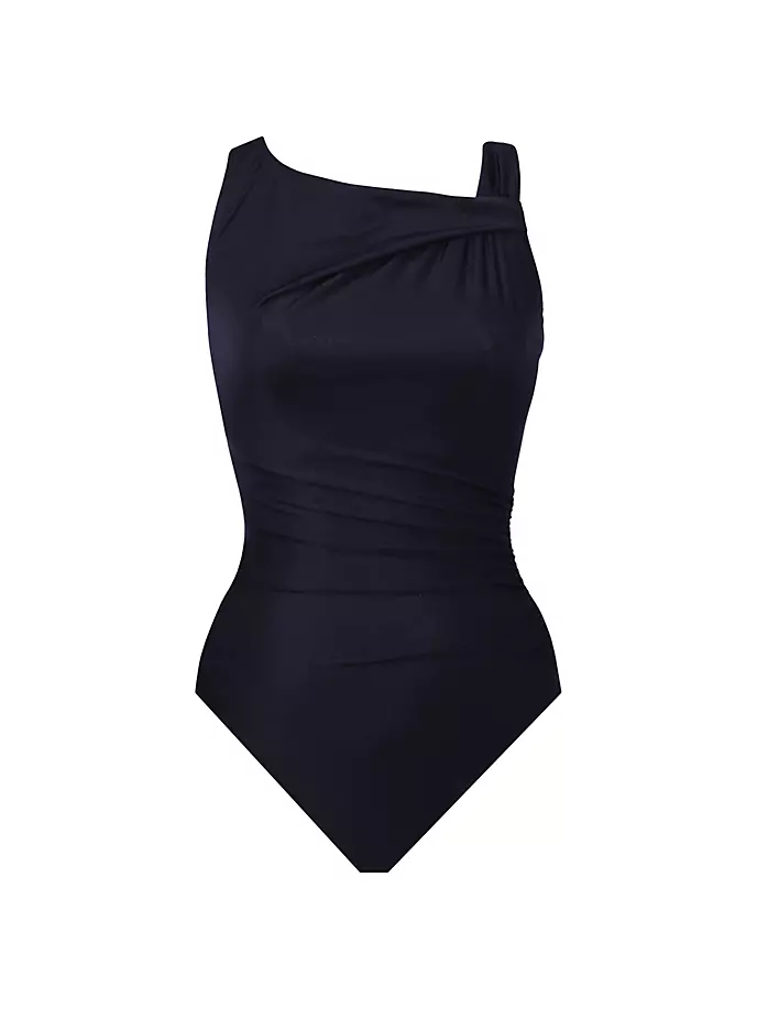 Сплошной купальник Avra Twisted Miraclesuit Swim, черный цена и фото