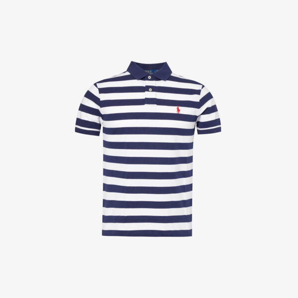 

Рубашка-поло узкого кроя из хлопкового пике с вышитым логотипом Polo Ralph Lauren, белый