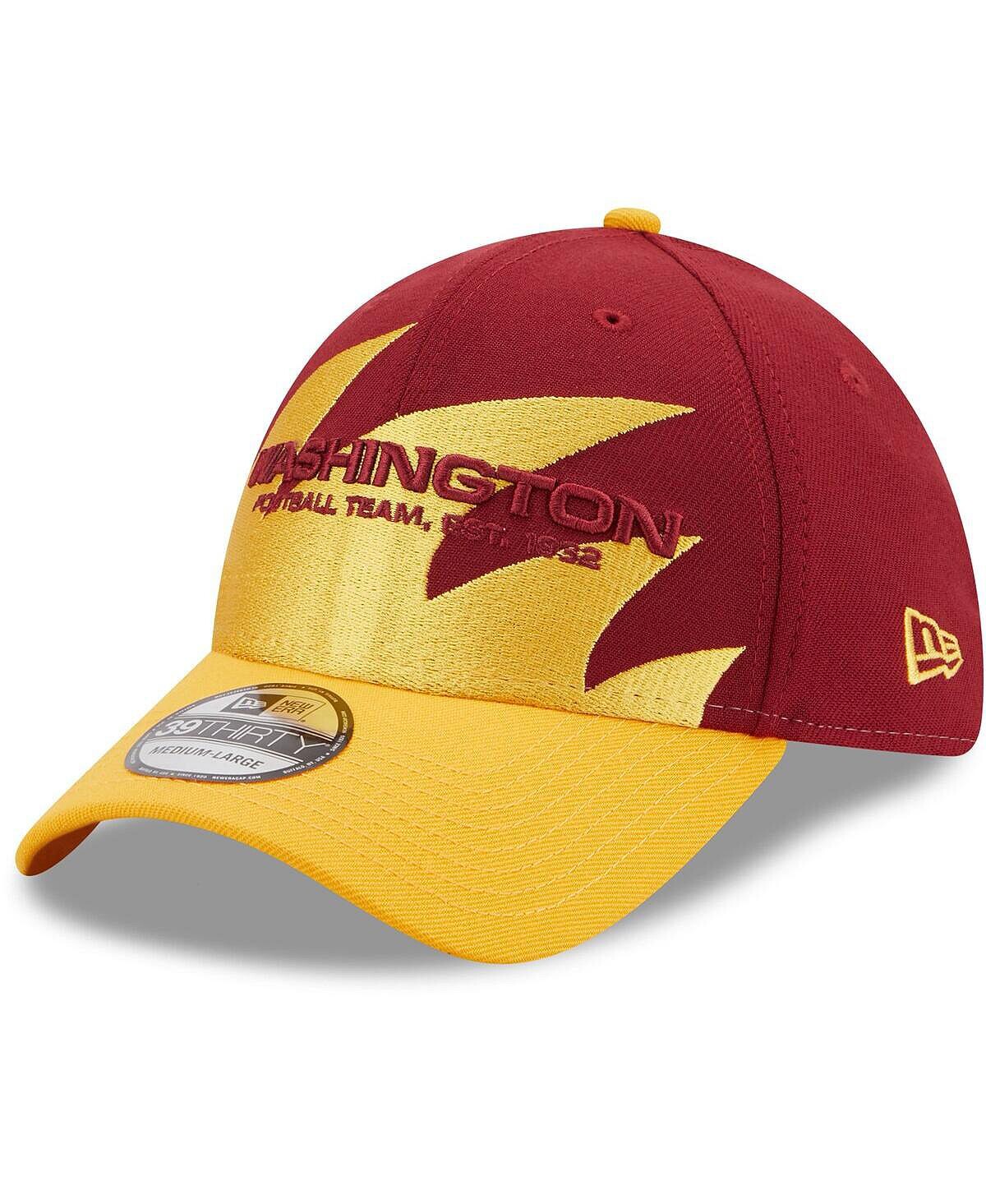

Мужская бордовая, золотая кепка Washington Football Team Surge 39Thirty Flex Hat New Era
