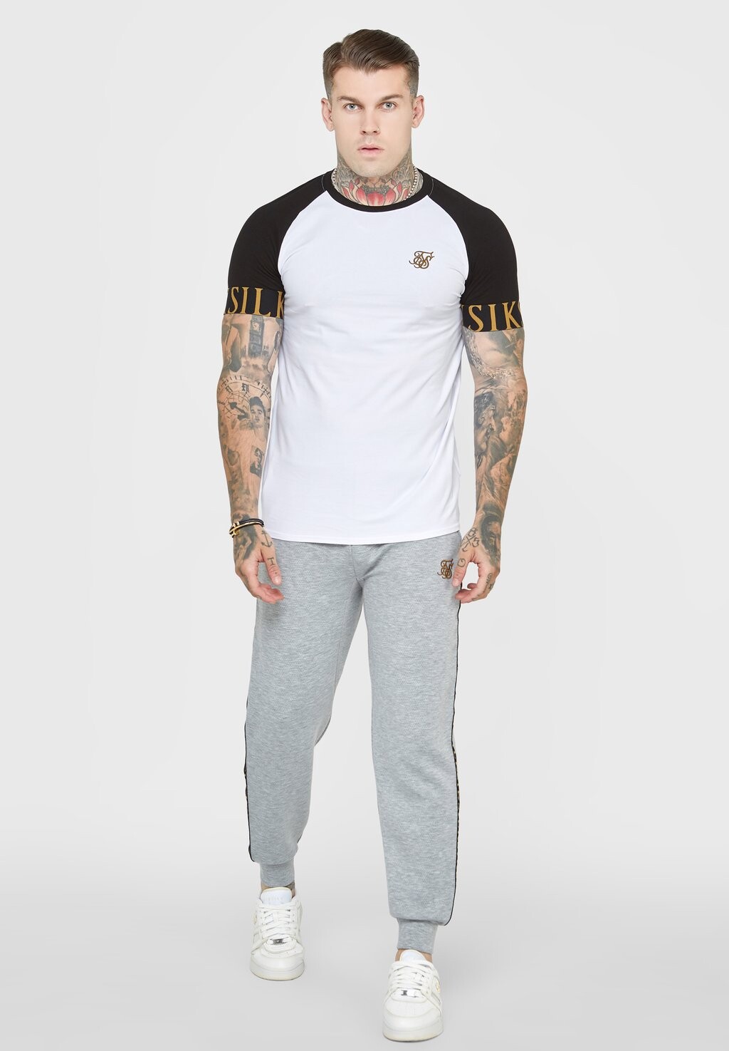 

Спортивные брюки SIKSILK, серый меланж