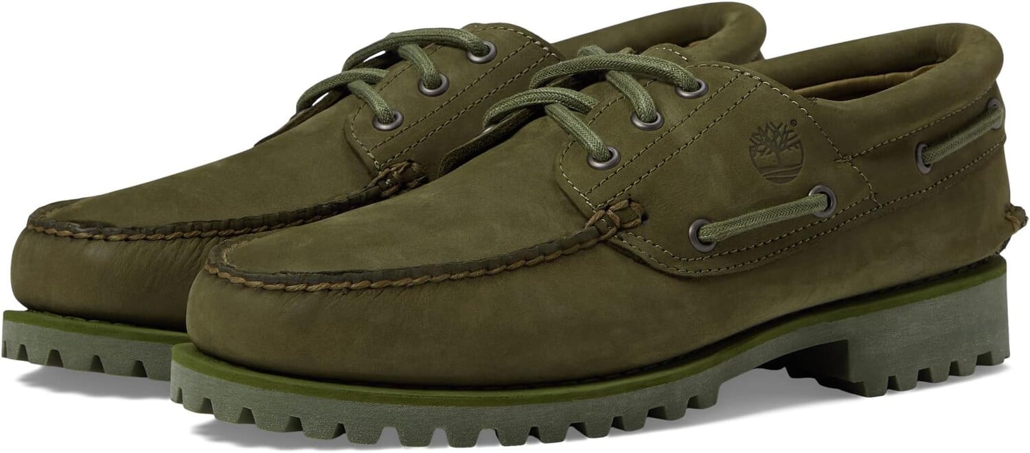 

Кроссовки Authentics 3 Eye Classic Lug Timberland, цвет Dark Green Nubuck