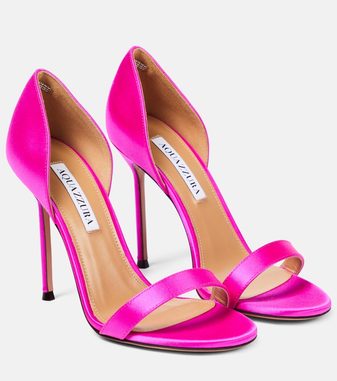 

Атласные сандалии Uptown Aquazzura, розовый
