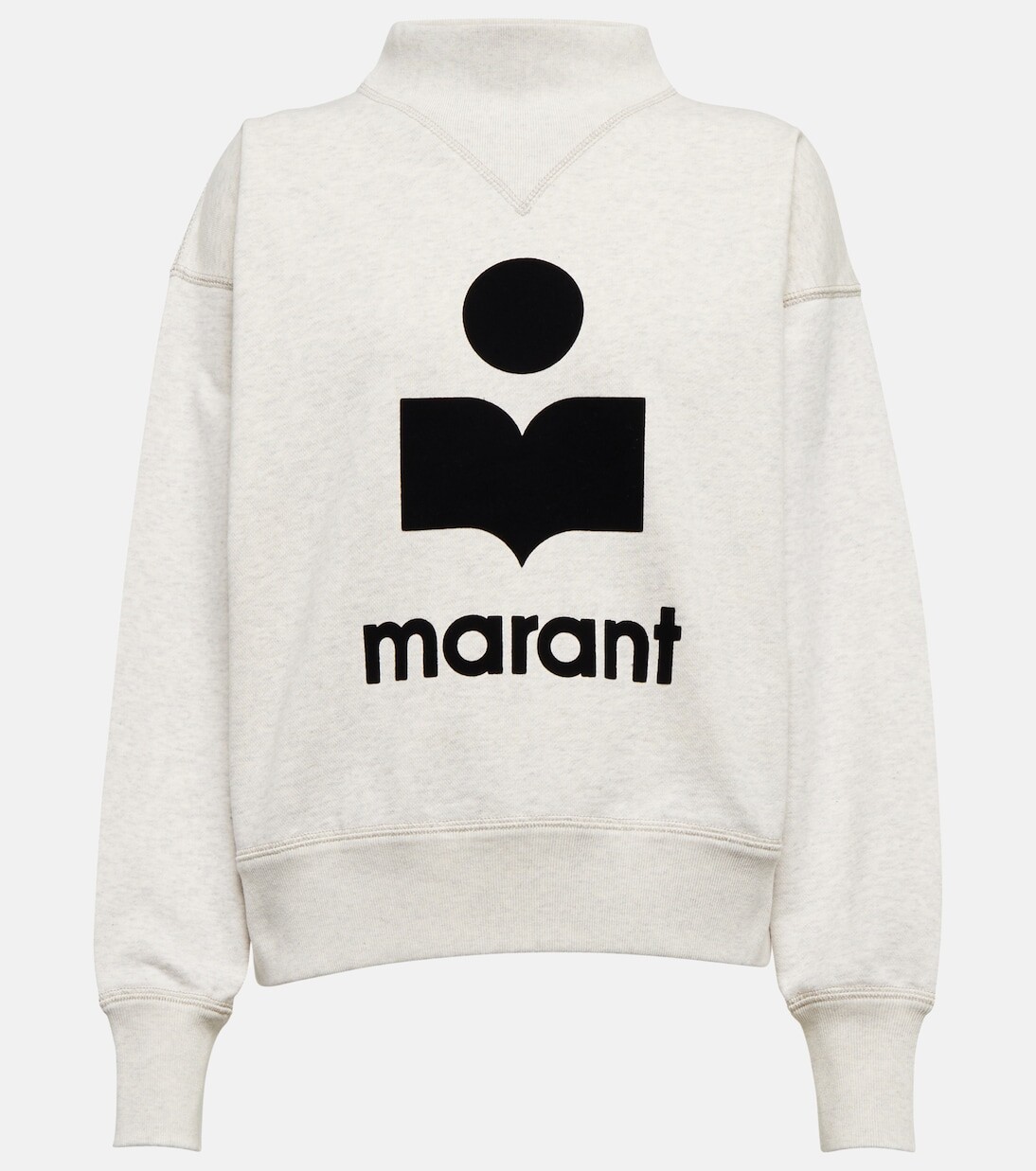 

Свитер Moby меланжевой вязки из смесового хлопка Marant Etoile, бежевый