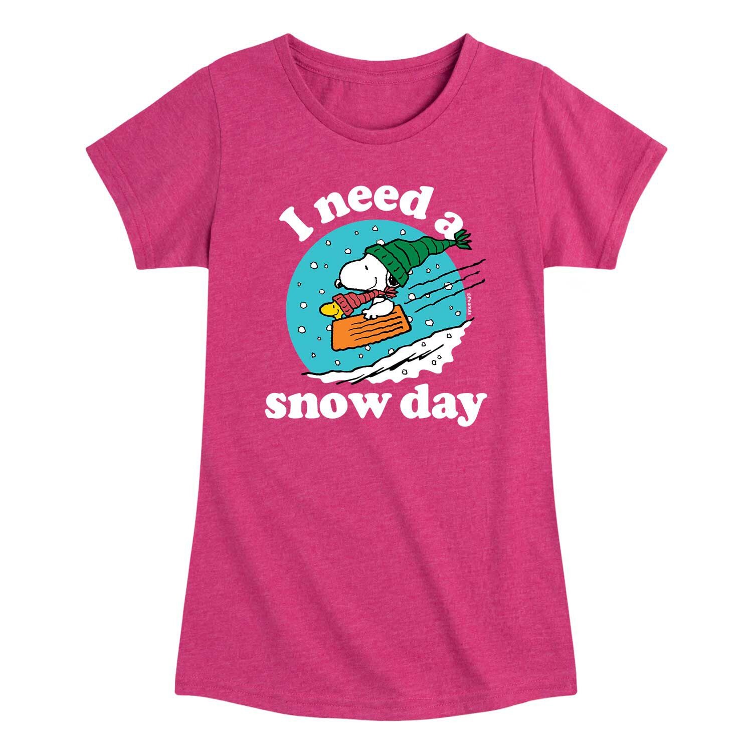 

Футболка Peanuts Snoopy для девочек 7–16 лет с рисунком на санках Licensed Character