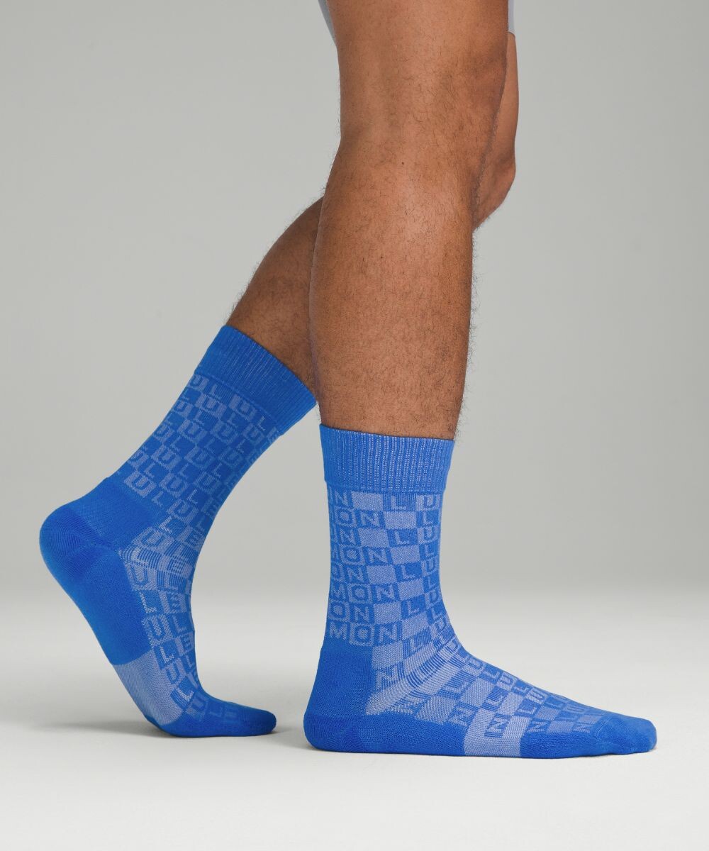 

Мужские носки с круглым вырезом Daily Stride Comfort Lululemon, синий