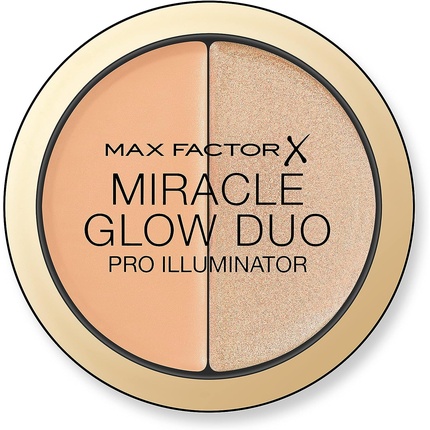 Кремовый хайлайтер Miracle Glow Duo 20 Medium, Max Factor max factor румяна хайлайтер miracle cheek duo 30 dusky pink copper