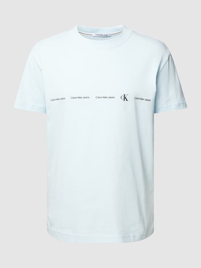 

Футболка с логотипом Calvin Klein Jeans, светло-синий