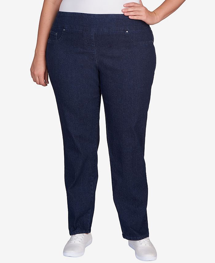 цена Джинсовые брюки больших размеров без застежки Ruby Rd., цвет Dark Indigo
