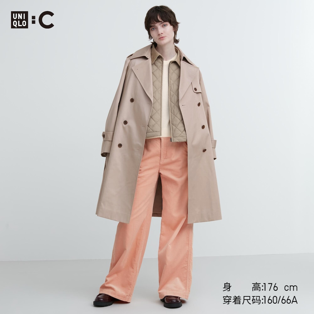 

Брюки Uniqlo широкие вельветовые, розовый