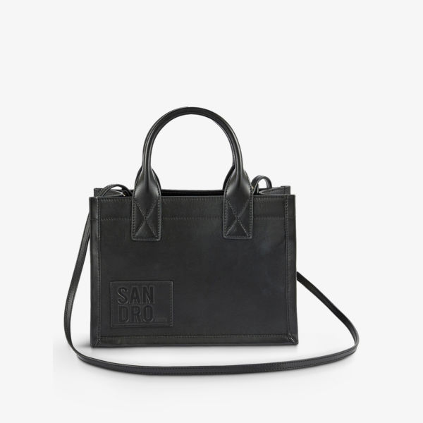 цена Кожаная сумка-тоут Little Kasbah Sandro, цвет noir / gris