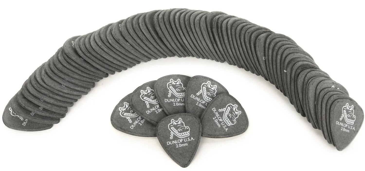 

Медиаторы Dunlop 417R200 Gator Grip — черные, 2,0 мм (72 шт.)