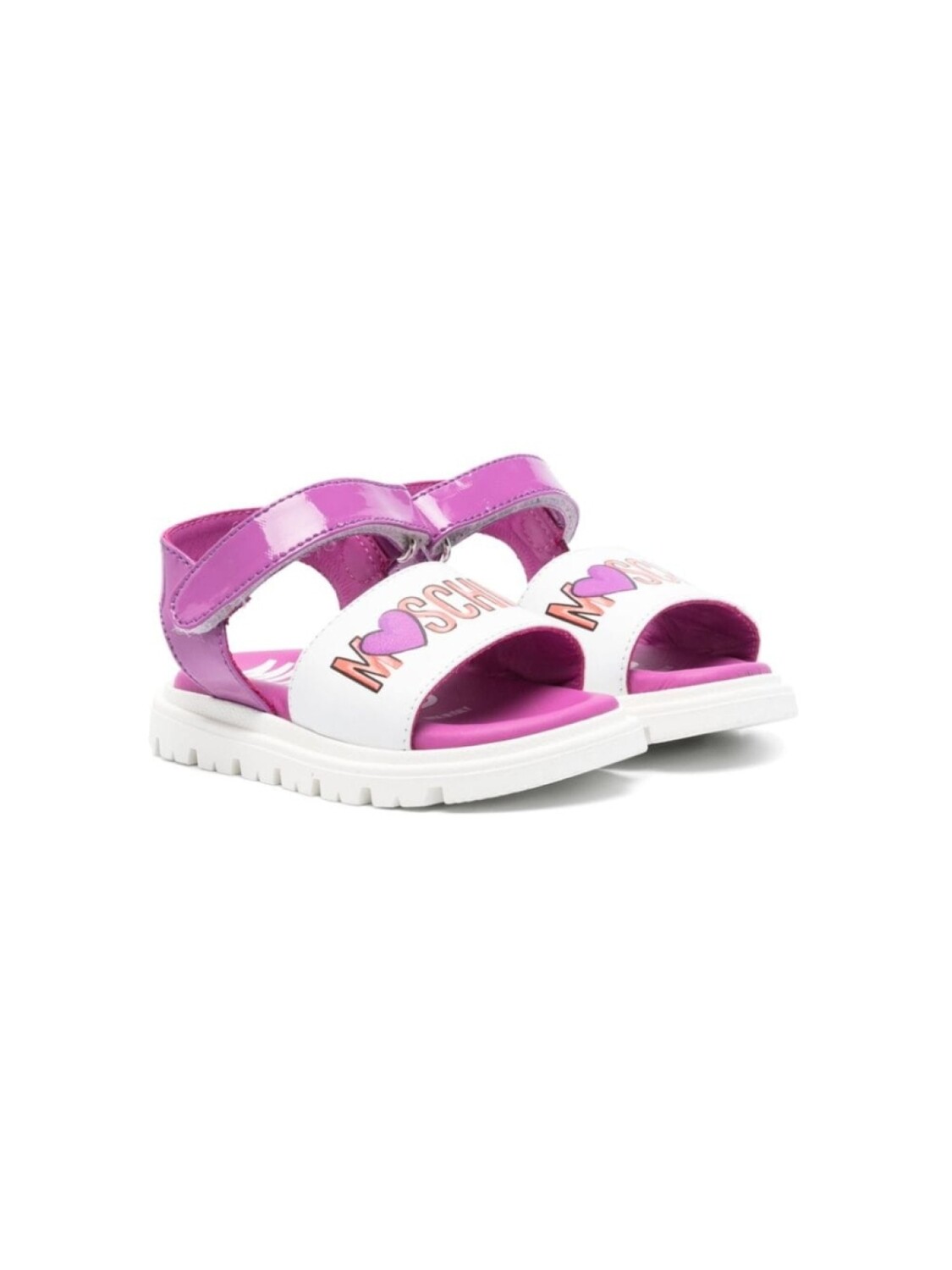 

Moschino Kids сандалии с логотипом, белый