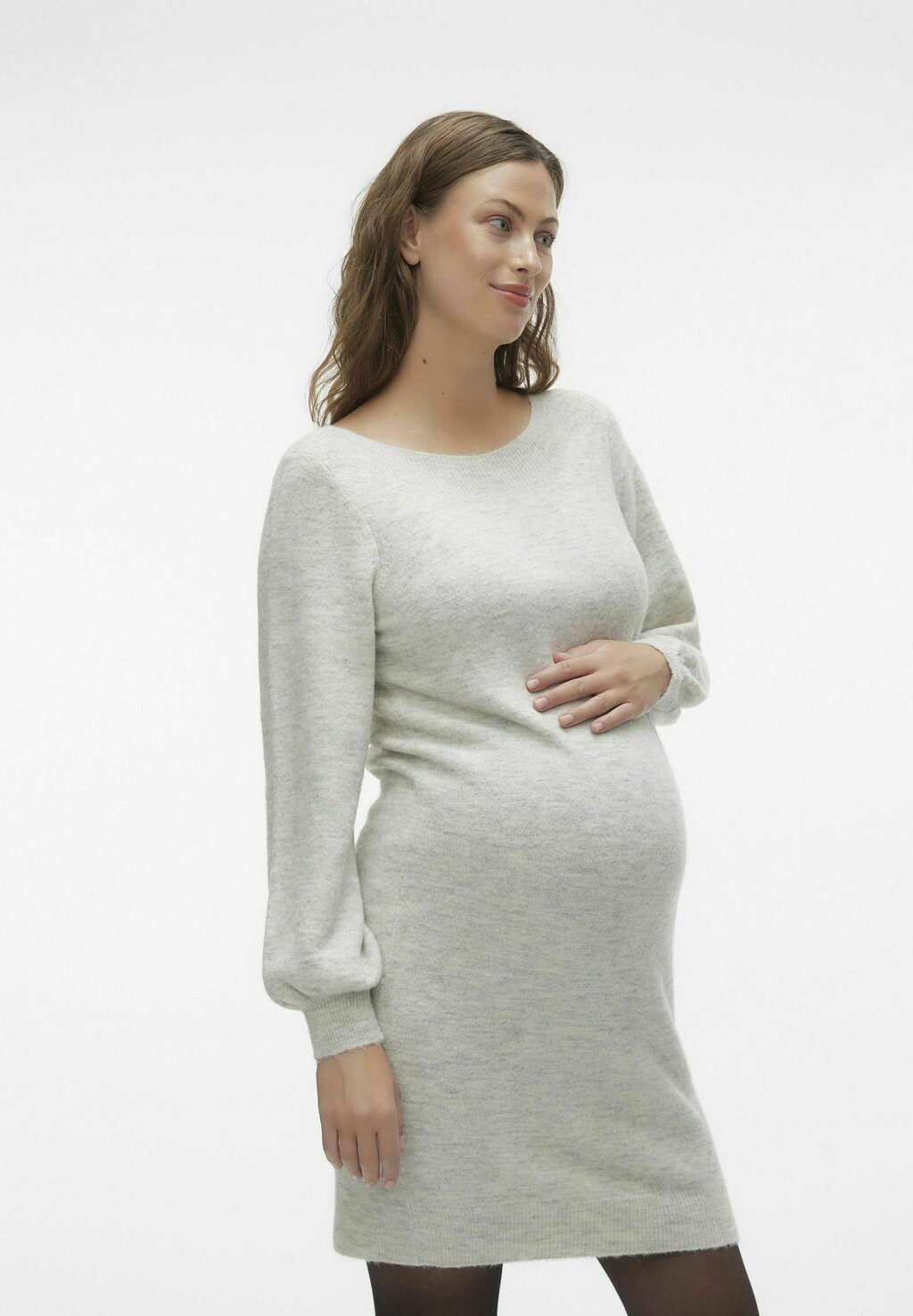 

Платье Vero Moda VMMLEFILE BALLOON LS EXC, цвет light grey melange