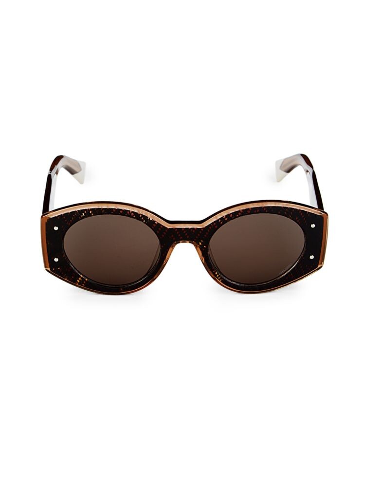 

Овальные солнцезащитные очки 51MM Missoni, цвет Havana Beige