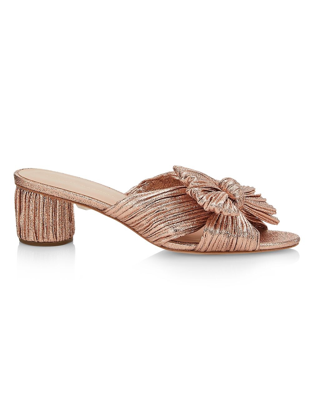 

Мюли Emilia 50MM со складками и узлом из ламе Loeffler Randall