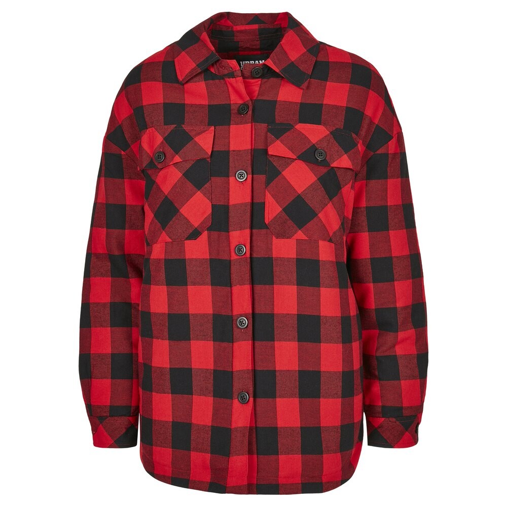 Рубашка Urban Classics Flannel With Laces S, красный