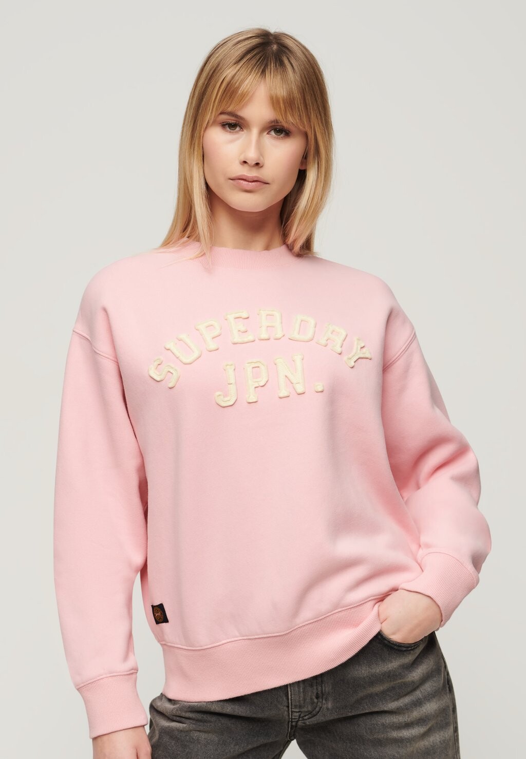 

Толстовка APPLIQUE ATHLETIC LOOSE Superdry, розовый