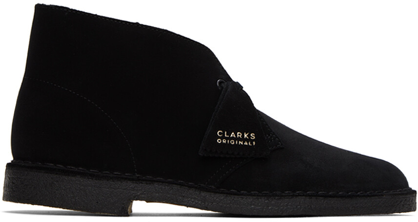 

Черные ботинки дезерты на шнуровке Clarks Originals