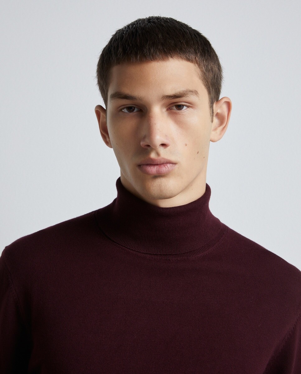 

Мужской свитер с высоким воротником Easy Wear, бордо
