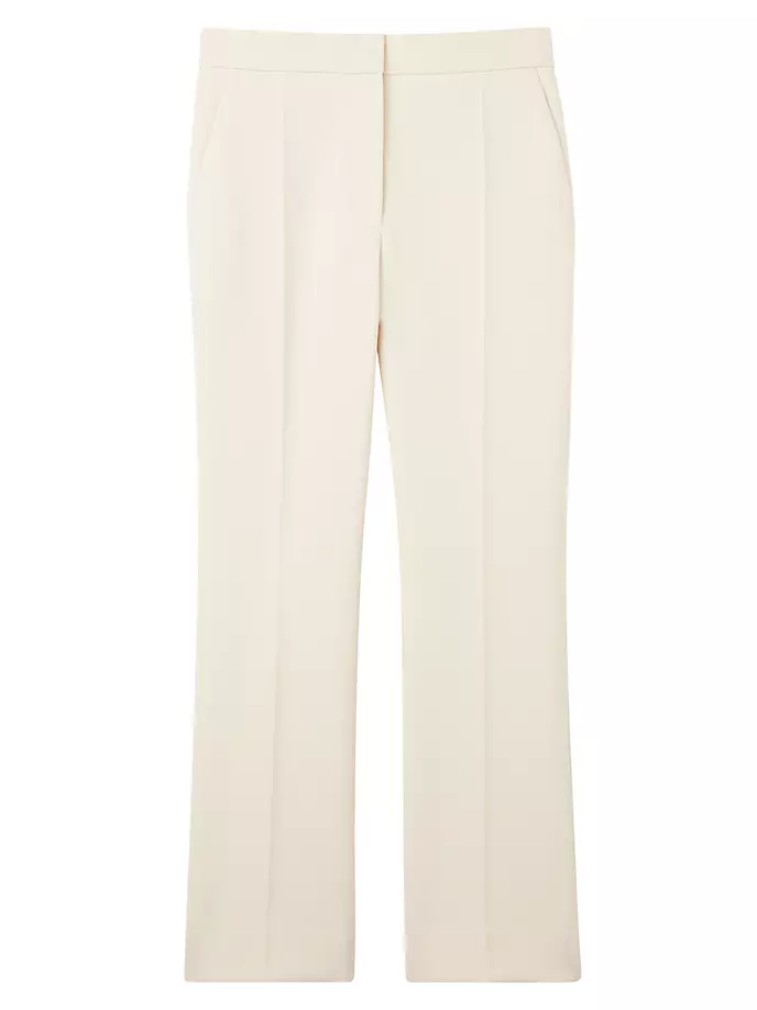 

Брюки прямого кроя из эластичного крепа Collection Line St. John, экрю