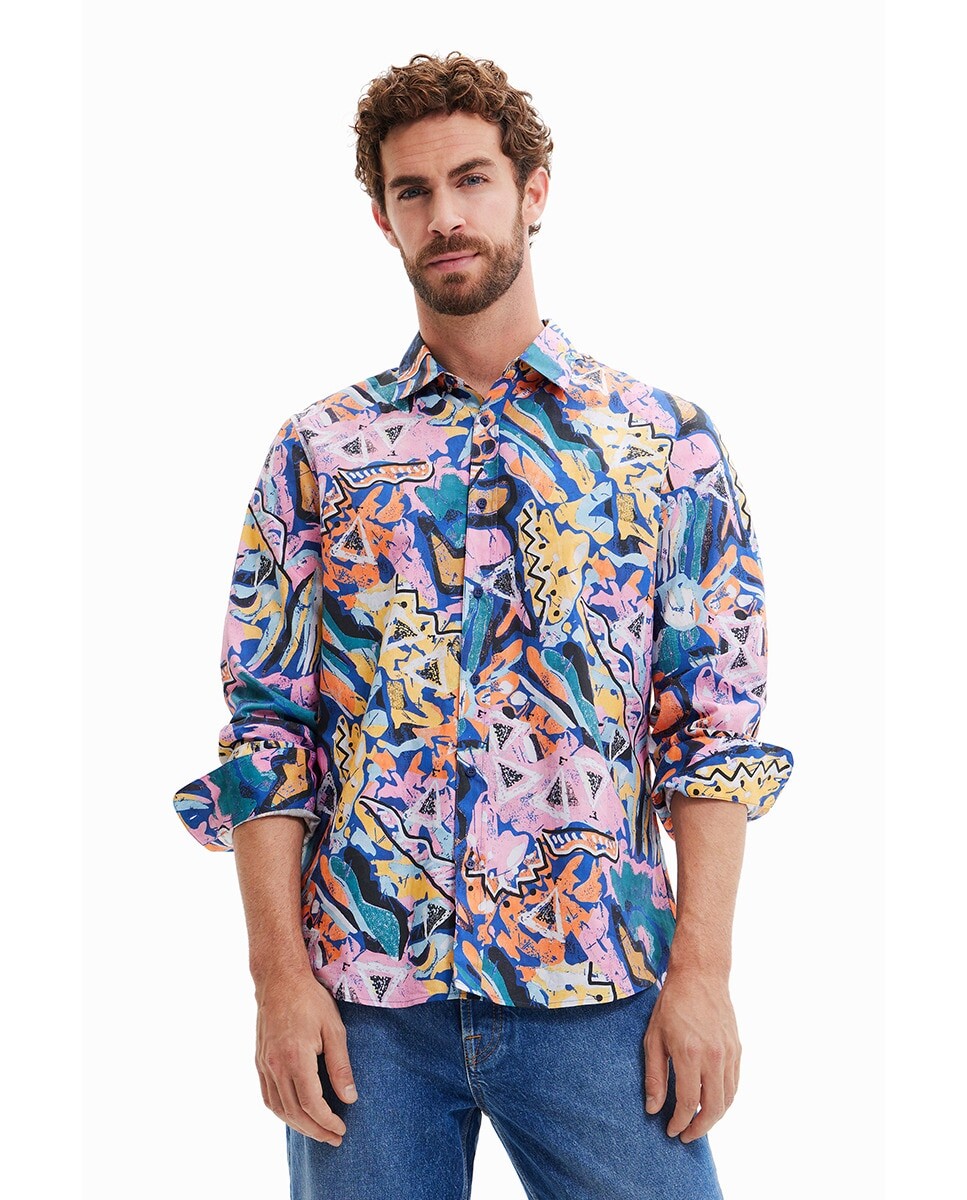 

Мужская рубашка с длинным рукавом Arty Desigual, розовый