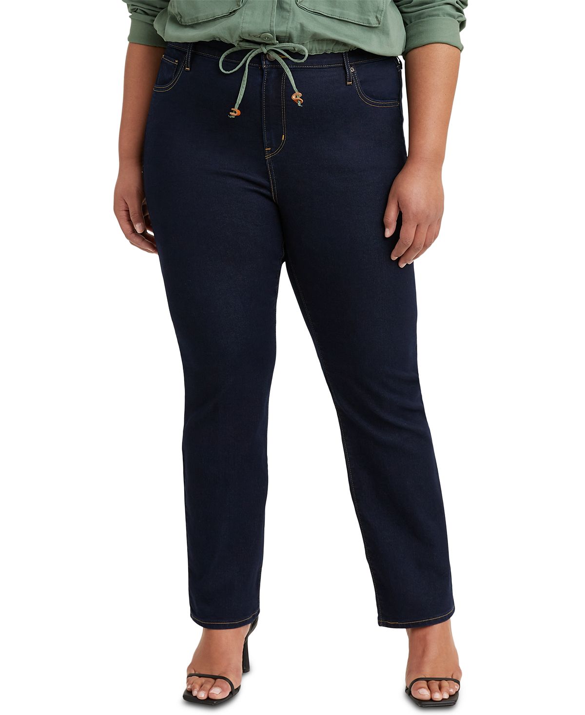 цена Модные прямые джинсы размера 724 с высокой посадкой Levi's